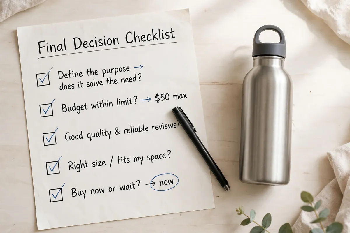 Final decision checklist